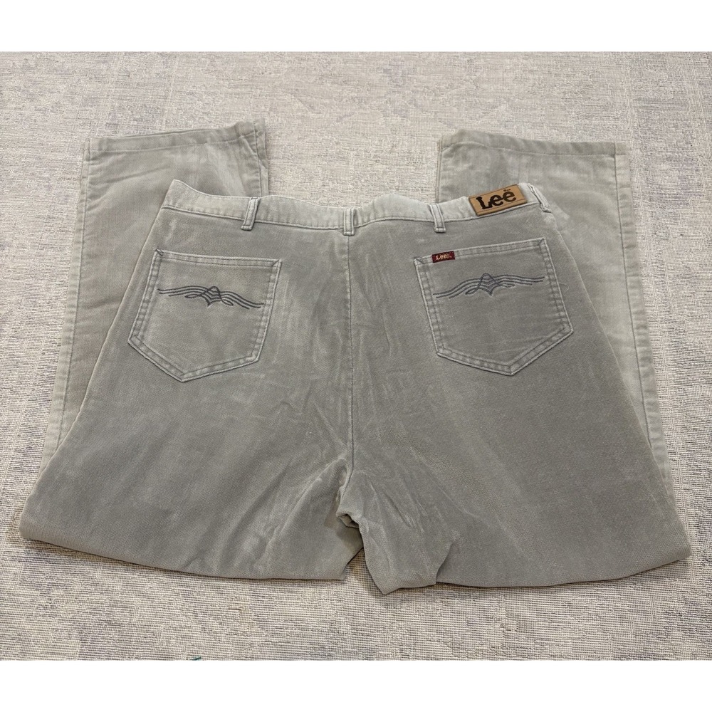 Vintage Lee M.R. Gray Khaki Corduroy Pants Union Made Men’s 38x32 - Actual 36x27